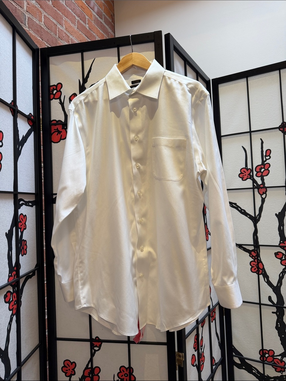 Jos. A. Bank White Long-Sleeve Dress Shirt